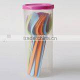 Plastic Airtight Cup With Cutlery Picnic Set