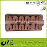 12 Holes Chocolate Bean Shape Silicone Ice Cube Tray