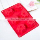 Silicone Baking Mould Flower Daisy Shape Silicone Mould 6-Cavity Silicon Cake Baking Mould thumbnail-2