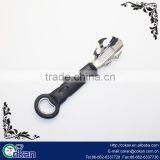 Black Plastic Antislip Handle Silver Tone Plate Bowl Dish Clip Tong thumbnail-3