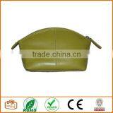 Leather Cosmetic Pouch Green thumbnail-2