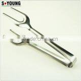 39047 Hot Sale Stainless Steel Kitchen Tongs BBQ Grill Food Salad Tongs With Forks thumbnail-2