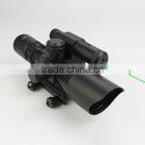 Compact 2.5-10X40 Riflescope Red Green Mil-Dot Reticle Attached Green Laser With Standard Weaver Rail Mount thumbnail-2