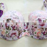 Fashion Printing Women Bra With Lace Trimming/new Style Bra thumbnail-1
