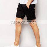 Cheapest New Design Custom Two Back Pocket Men's Black Slim Fit 65% Cotton 35% Polyester Stretch Twill Zip Fly Casual Hot Shorts thumbnail-4