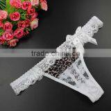 Stock Hot Sale White Bowknot Lace Leopard Cute Underwear Women Sey Panties String Women Thongs and g Strings Female Briefs G-str thumbnail-1