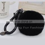 CX-R-24 Genuine Rabbit Fur Ball Mobile Phone Gift Fur Pom Pom Keychain thumbnail-6