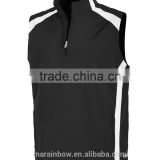 Unique contrasting color blocked accents sleeveless Wind & water-resistant golf vest for men