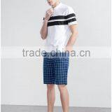 White Stripe Comfort Polo Shirt Design With Combination thumbnail-2