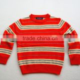 kids new design striped knitted cashmere pullover sweater
