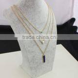 Zm35321a Wholesale Chain Statement Jewelery Gold Plated Turquoise Necklace 2017 thumbnail-3