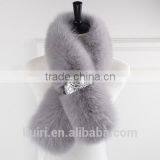 15colors Real Fox Fur Scarf 95x15cm Women Fashionable Winter Fluffy Natural Genuine Fur Scarfs Shawls Luxury Neckwarmer thumbnail-3