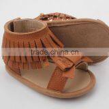 Lovely Wholesale Genuine Leather Handmade Unisex Baby Sandals thumbnail-2