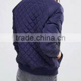 Runwaylover EY0999C Wholesale Winter Women Casual Padded Jersey Cotton Quilted Bomber Jacket thumbnail-6