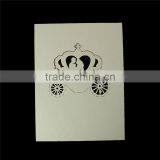 Paper Wedding Party Name Place Cards Crown Hollow Beige thumbnail-2