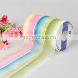 38mm Rainbow Sheer Ribbon Multi Color thumbnail-1