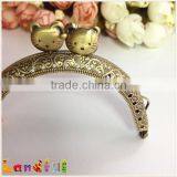 8.5cm Hello Kitty Handmade Metal Handbag Handle Clutch Purse Frame thumbnail-3