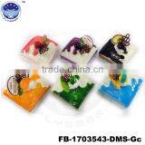 2017 Hot Sale Mousse Fruit Chocolate Simulated Food Small Quadrate Cake Fridge Magnets