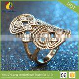Unique Vintage Wedding Couple Ring Turkey White Crystal Jewelry Big Size Rings For Women Fine African Jewellery thumbnail-4