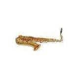 OEM Gold Copper Bb Key Yamaha Tenor Saxophone , Wood Wind Instrument With Inversed Mouth Pipe thumbnail-1