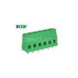 5.0mm 300V 10A PCB Terminal Block With Right Angle Wire Inlet , 2 Poles - 24 Poles