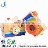 Wooden Cartoon SLR Camera Toy Kaleidoscope Bee Eye Effect Children Funny Toys thumbnail-1