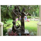 Playing Music Bronze Figure Sculpture thumbnail-2
