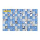 Household Blue Cracked Glass Seashell Mosaic Tile With 8mm Thickness