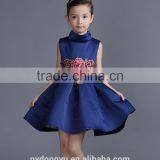 Girl Poeny Printed Princess Dress/ Girl Sleeveless Knee Length Princess Dress/new Design Girl pr thumbnail-3
