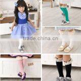 2014 hot salel kid & baby socks princess baby girls long sock lace girls socks