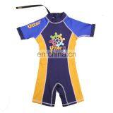 Factory Direct Supply UPF50+ Shorty Sleeve Sunsuit Girls And Boys Sun Protection Swimwear Swimming Rash Guard One Piece 0-13Y