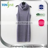 women's slim fit dress with arbitrary collar