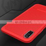 Ponch Series Liquid Silicone Coated PC Back Cover Case for IPhone X - Red thumbnail-1