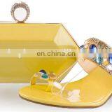 hiah quanlity gold matching shoe and bag set to mach women