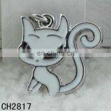 Hot Selling Lovely White Zinc Alloy Animal Cat Designed Pendant Charms thumbnail-1