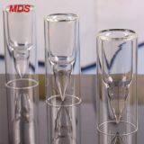 Transparent Glassware High Borosilicate Double Wall Bullet Shot Glass thumbnail-3