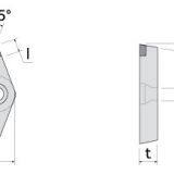 Diamond Insert,PCD,35 Deg, POLY-TECH DIAMOND,Turning Insert,Material PCD,Grade DA1000 SUMITOMO 16HQBZC thumbnail-5