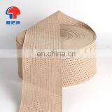 Coloured 10cm Breathable Fabric Custom Elastic Webbing Strap Rubber Band With Hole