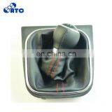 High Quality 5-Speed Manual Leather Gear Shift Knob Red Stitch For VW GOLF MK6 Jetta OEM 1KD711113A thumbnail-3