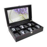 Black Leather Watch Box Wholesale Price For 12 Watches Display Leather Watch Box thumbnail-3