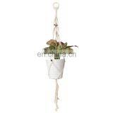 Chinese Manufacturer Hand Craft Cotton Wall Ornaments Hanging Decoration Macrame White Plant Hangers thumbnail-3