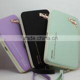 Carteira Feminina 2015 Famous Brand Wallet High Quality PU Leather Girl Cluth Double Zipper Purse Decorated With High Heeled thumbnail-2