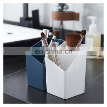 Square Pencil Cups Desktop Makeup Brush Storage Organizer for School Office Home Desk Supplies thumbnail-5