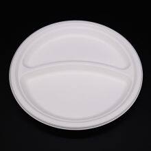 Disposable Biodegradable 9INCH 2C PLATE Take Away Sugarcane thumbnail-2