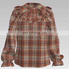 2022 Popular Yarn Dyed Beige Check Crepe Design thumbnail-5