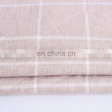 Stock Yarn Dyed Weave Suit Garments Fabric Cotton Linen Plaid Blend Fabric thumbnail-4
