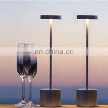 Hot Sell Hotel Aluminium Material LED Rechargeable Lamp Restaurant Decorative Table Lamp thumbnail-5