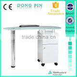 Glass Top Nail Table With Handrest thumbnail-1