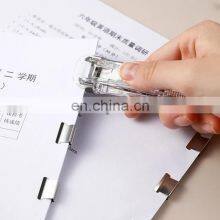 Traceless Reusable Hand Clamp Push Clip Stapler Paper Book File Office School Student Binder Binding Tools Supplies Accessories thumbnail-2