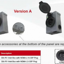 30A RV Lnlet Box With NEMA L14-30P/NEMA L5-30P PIug thumbnail-2